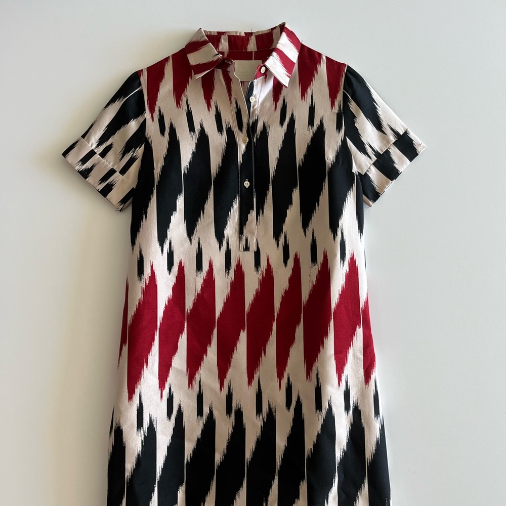 Jcrew  Collection Ikat  Print Silk Dress